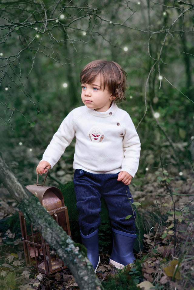 Pull - Ecru illustration lapin - Image principale