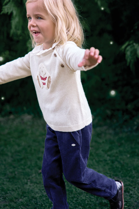 Pull - Ecru illustration lapin - Image principale