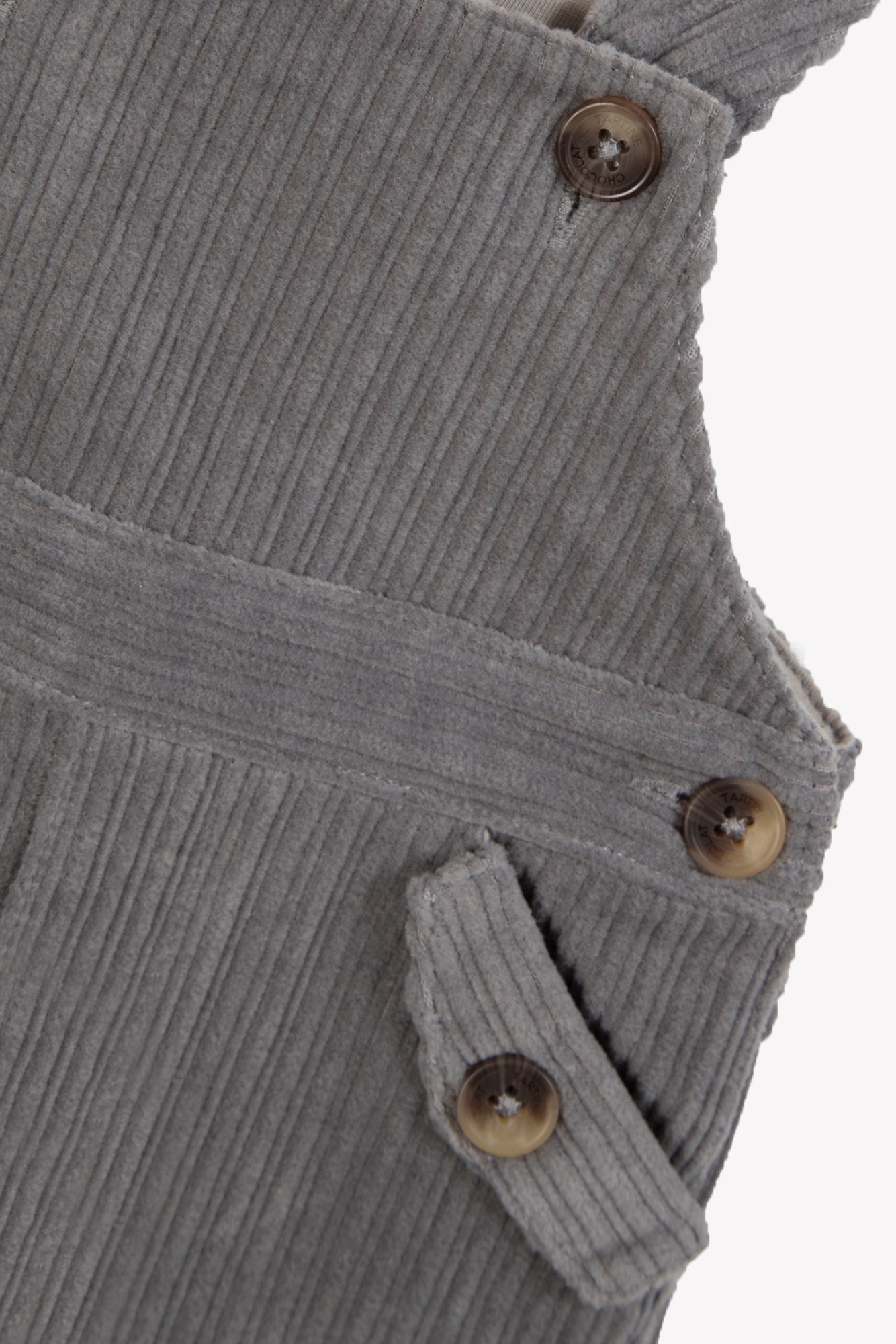 Salopette longue - Gris moyen en velours