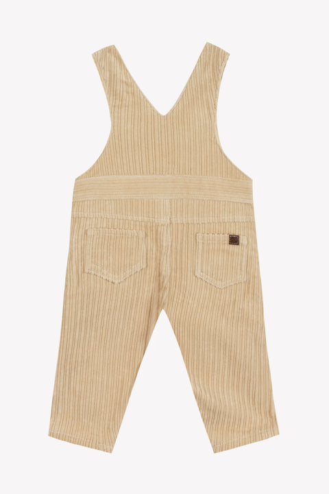 Salopette longue - Beige en velours - Image principale