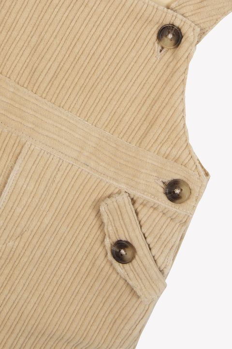 Salopette longue - Beige en velours - Image principale