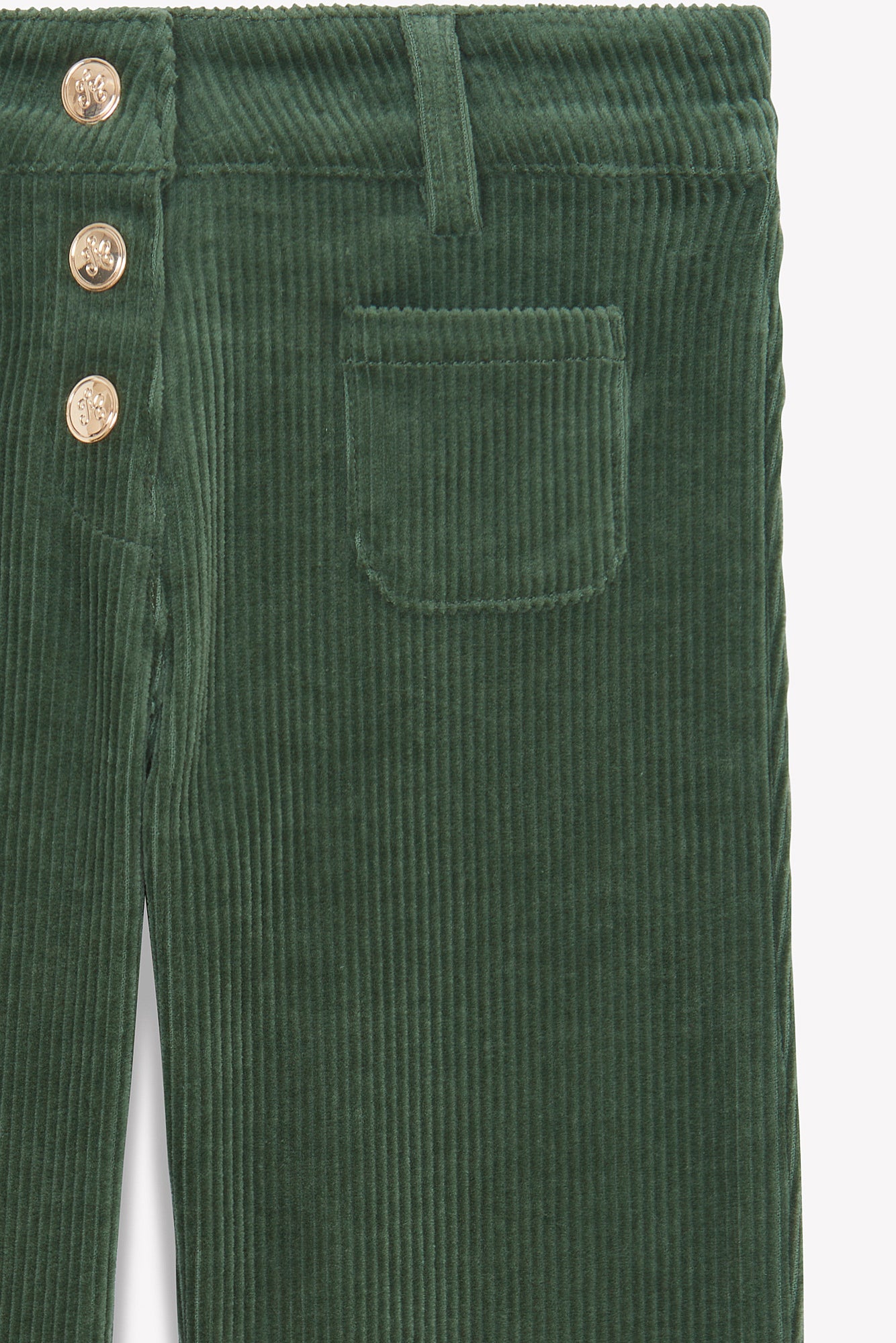 Hose - Grün von Grau In Samt