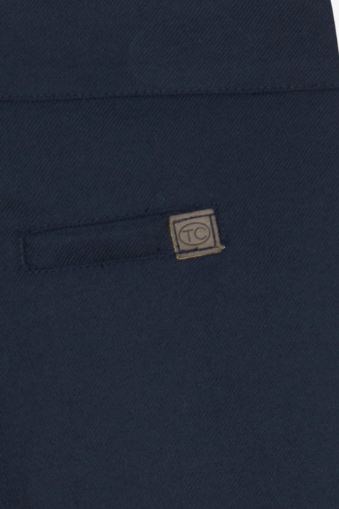 Pantalon - Marine en flanelle - Image principale