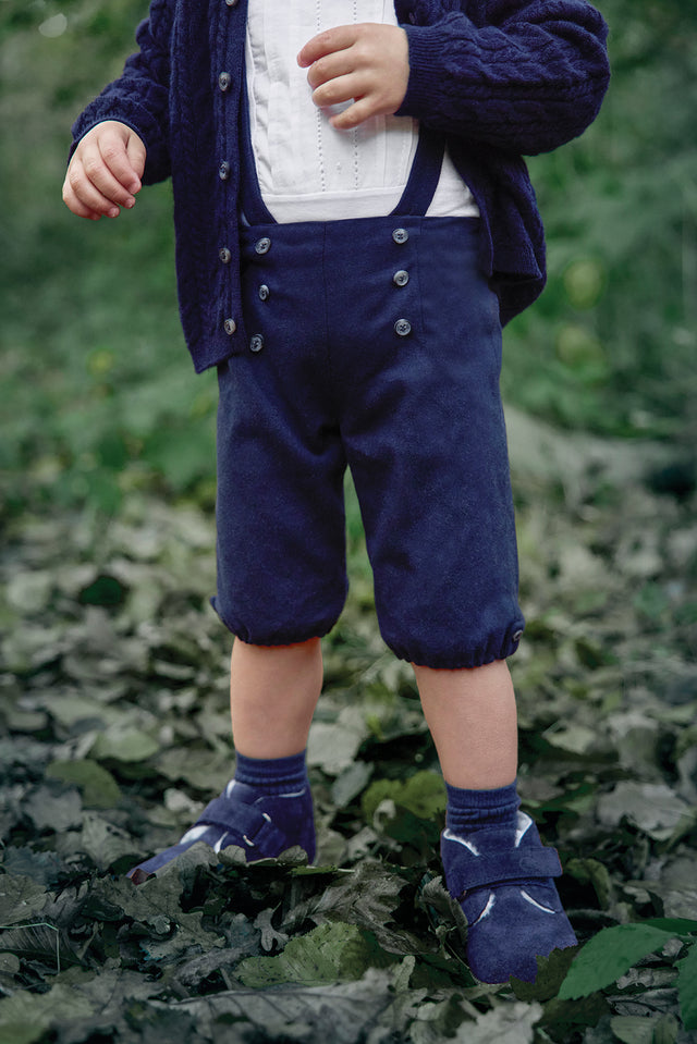 Pantalon court - Marine bretelles - Image principale