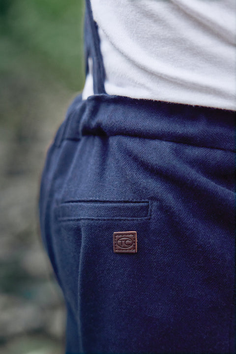 Pantalon court - Marine bretelles - Image principale