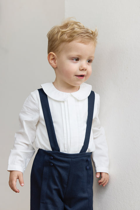 Salopette - Marine à boutons - Image principale