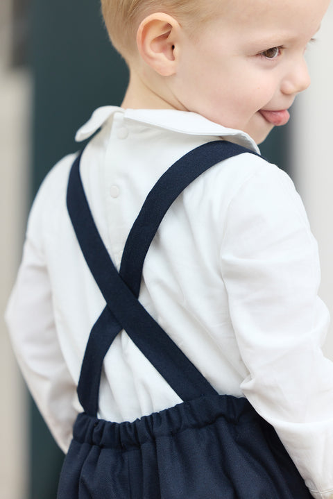 Salopette - Marine à boutons - Image principale