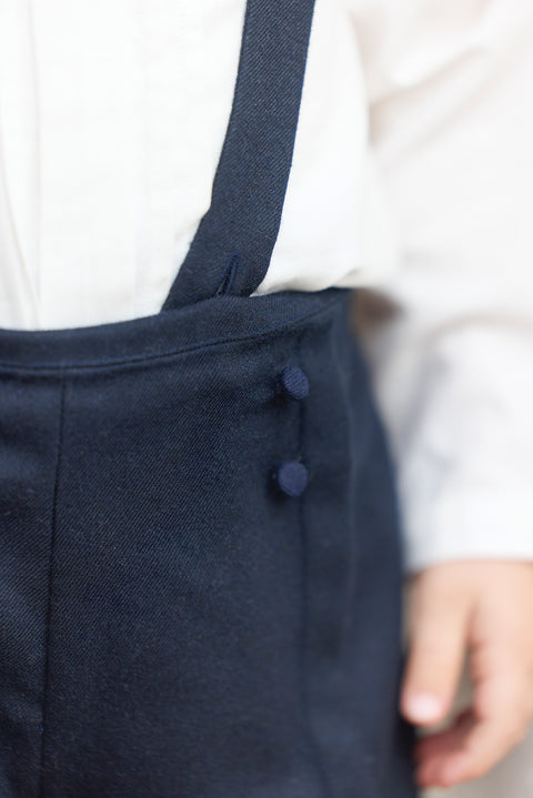 Salopette - Marine à boutons - Image principale