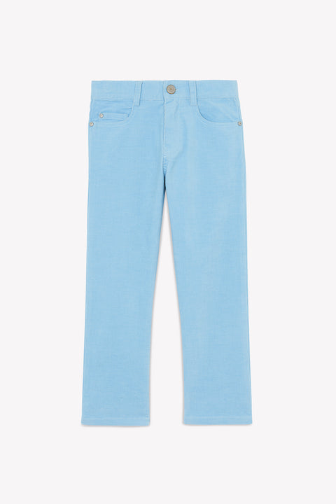 Pantalon - Bleu glacier en velours - Image principale