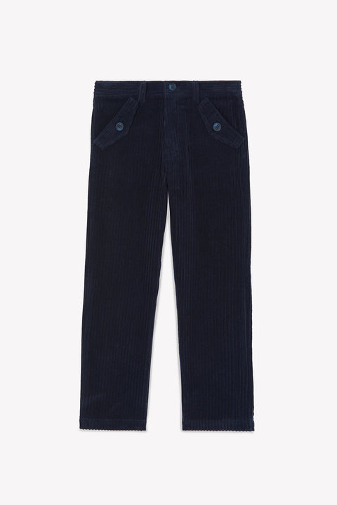 Pantalon - Marine en velours - Image principale