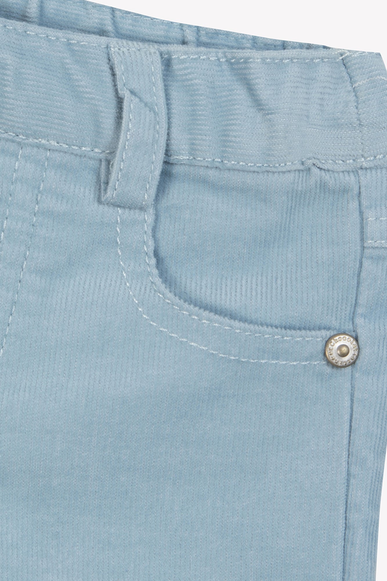 Pantalon - Bleu glacier en velours