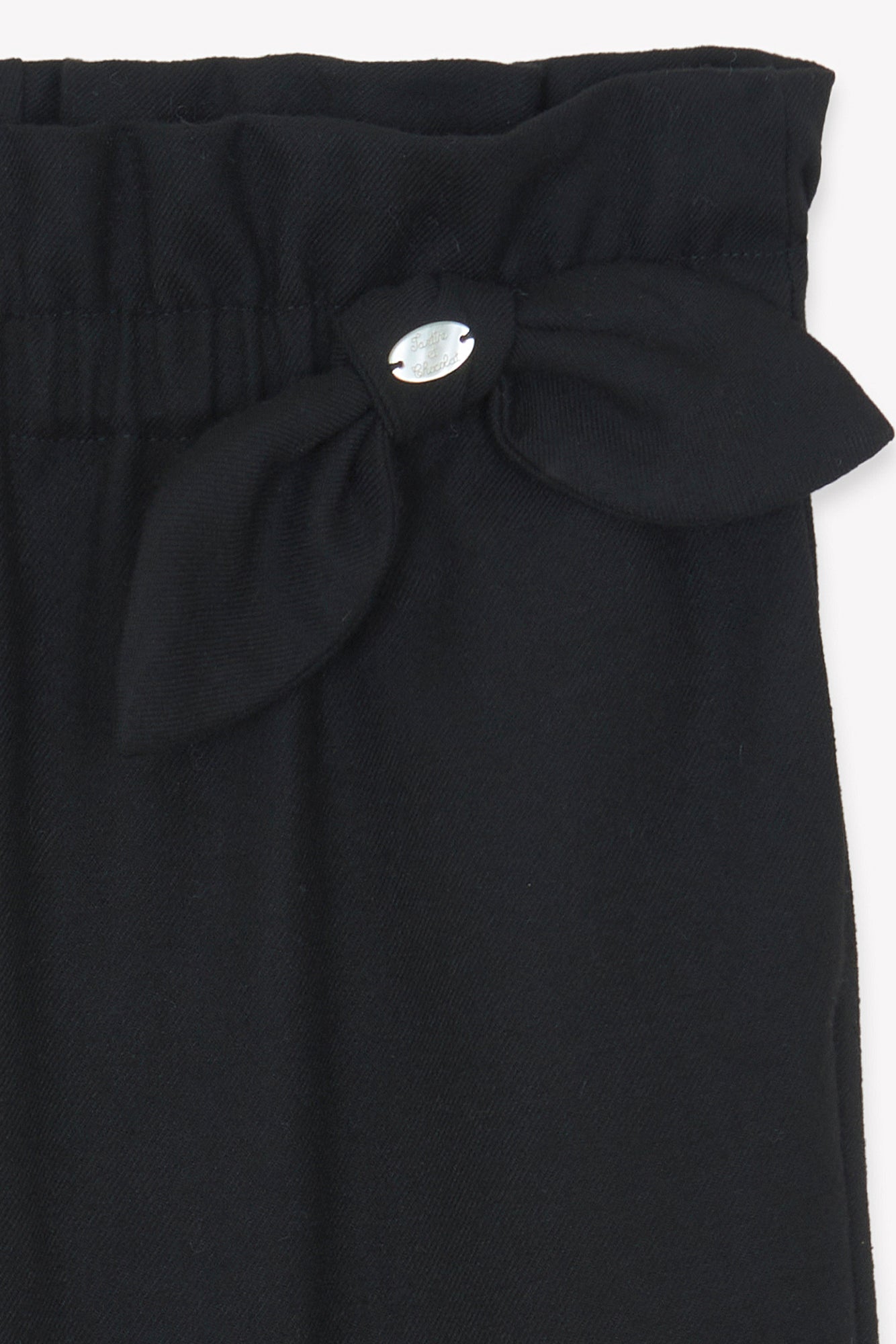 Pantalon - Noir en flanelle