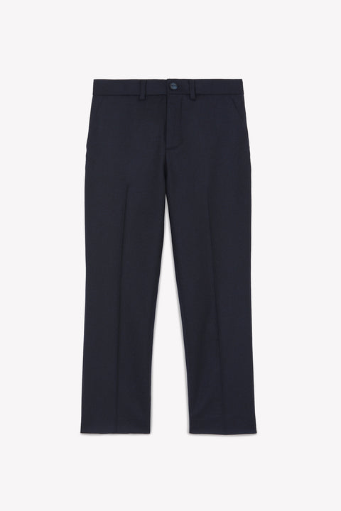 Pantalon - Marine en laine - Image principale