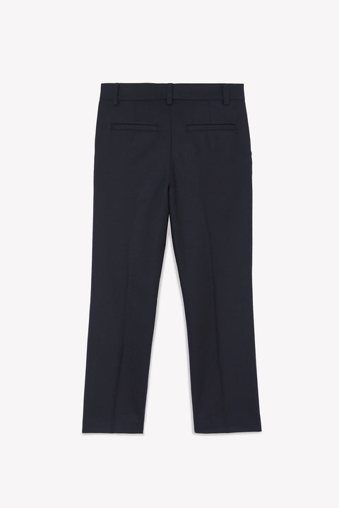 Pantalon - Marine en laine - Image principale