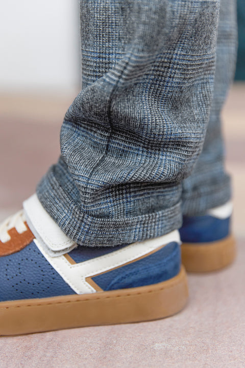 Hose - Grau gebeugt an Karo - Image principale