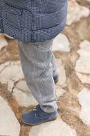 Pantalon - Gris en velours