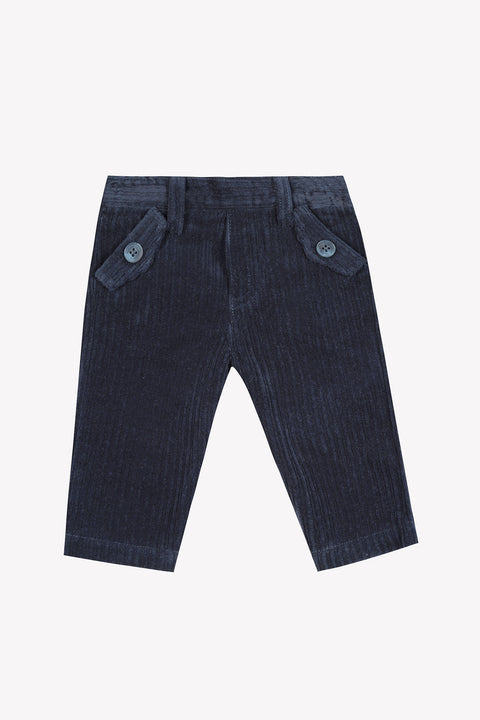 Pantalon - Marine en velours - Image principale