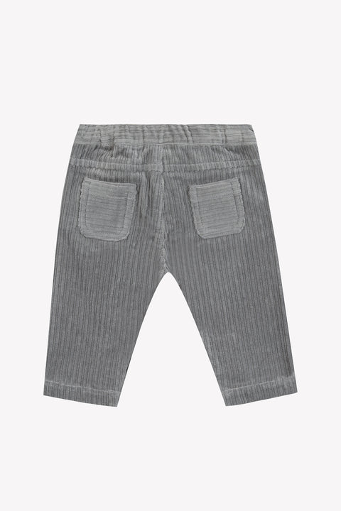 Pantalon - Gris en velours - Image principale