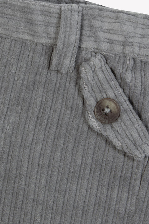 Pantalon - Gris en velours - Image principale