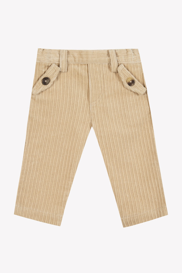 Broek - Beige in Velours - Image principale