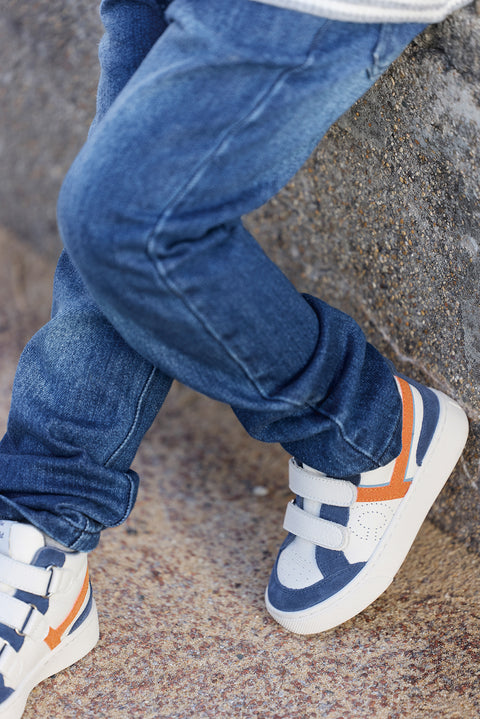 Trousers - Navy cotton - Image principale