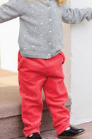 Pantalon - Praline velours nœud