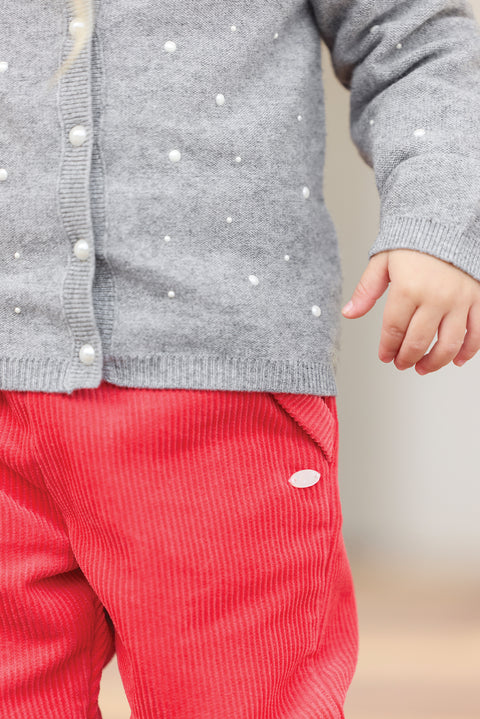 Cardigan - Gris chiné perles - Image principale