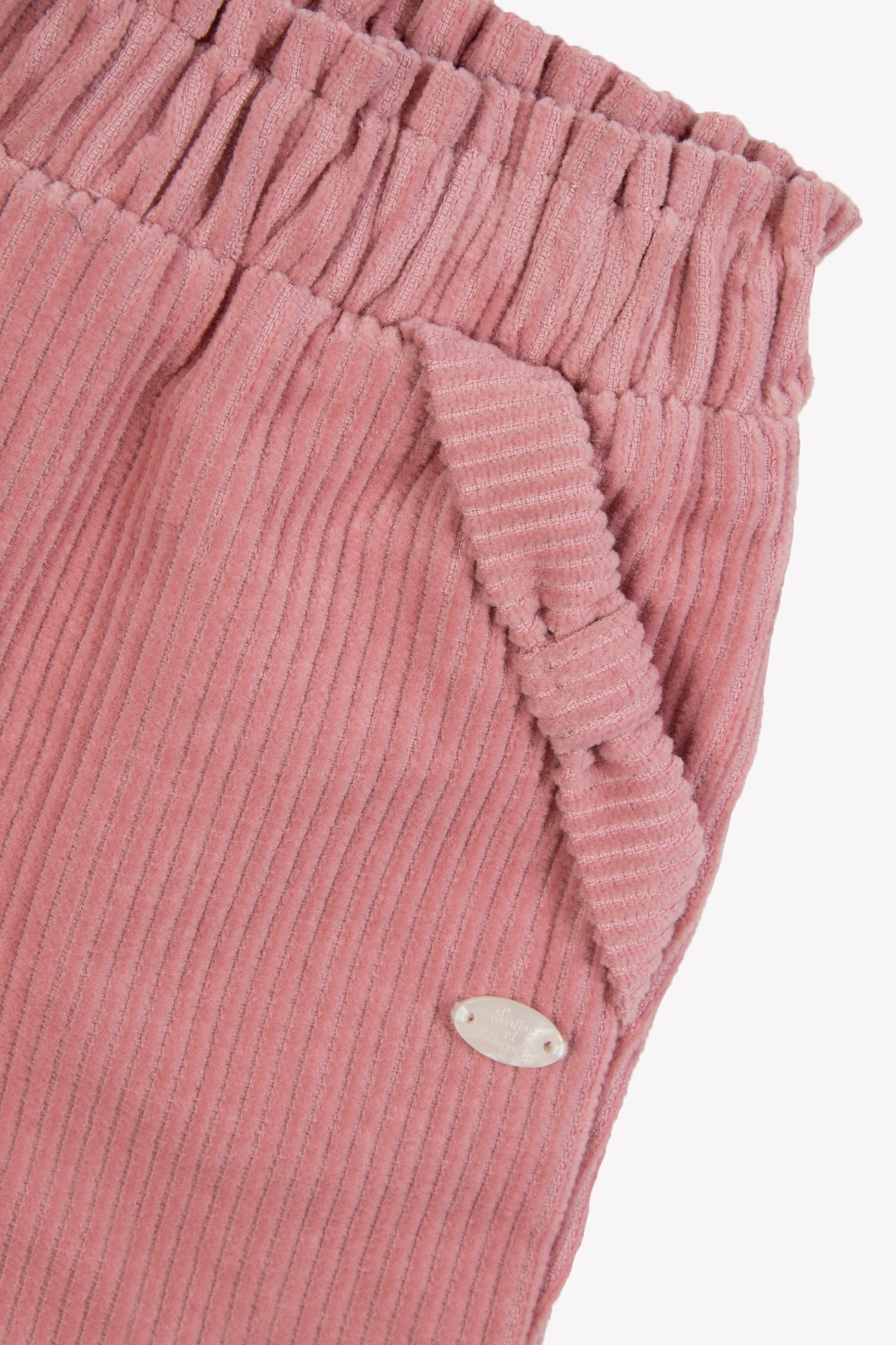 Pantalon - Myosotis velours nœud