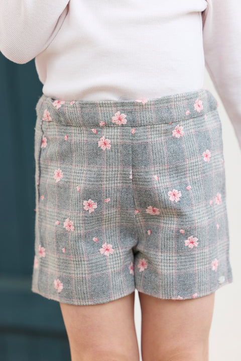 Short - Gris chiné à carreaux - Image principale