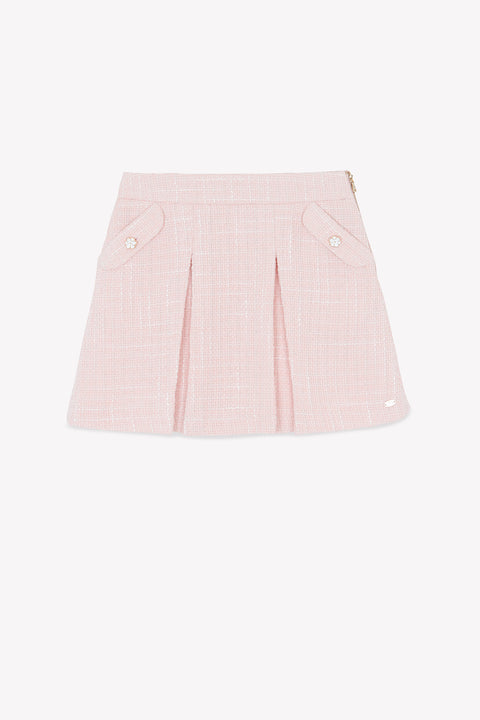 Jupe - Rose poudré tweed - Image principale