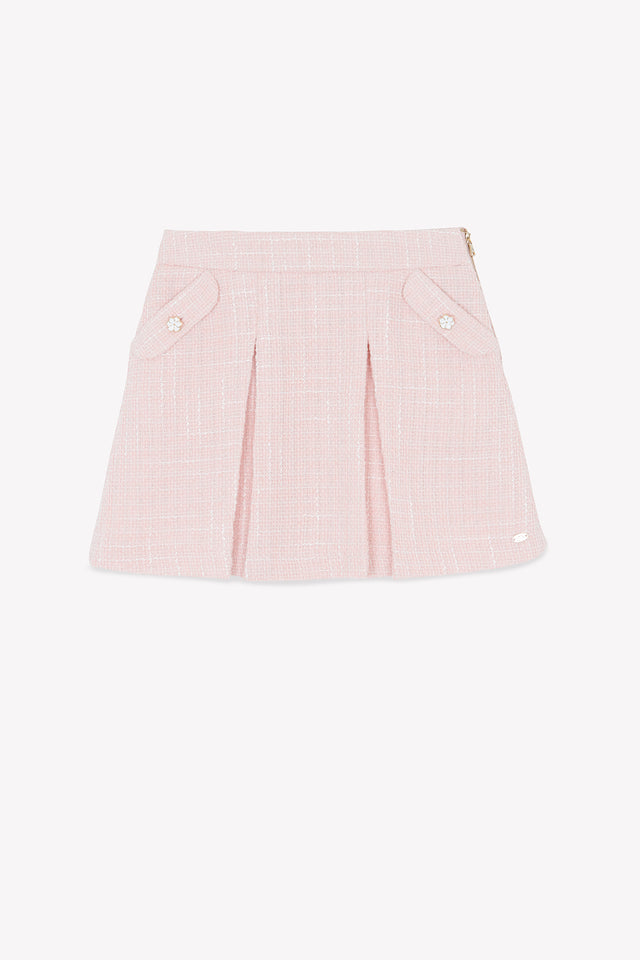 Jupe - Rose poudré tweed - Image principale