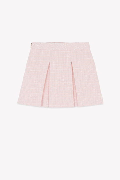 Jupe - Rose poudré tweed - Image principale