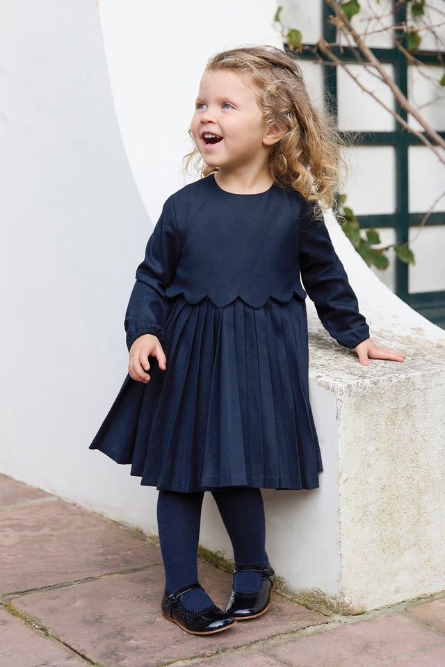 Robe - Marine plis religieux - Image principale