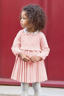 Robe - Rose pâle plis religieux