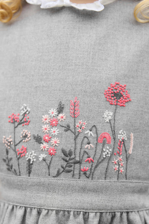 Robe - Gris chiné à bretelles croisées - Image principale