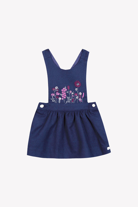 Vestido - Azul marino de tirantes cruzados - Image principale