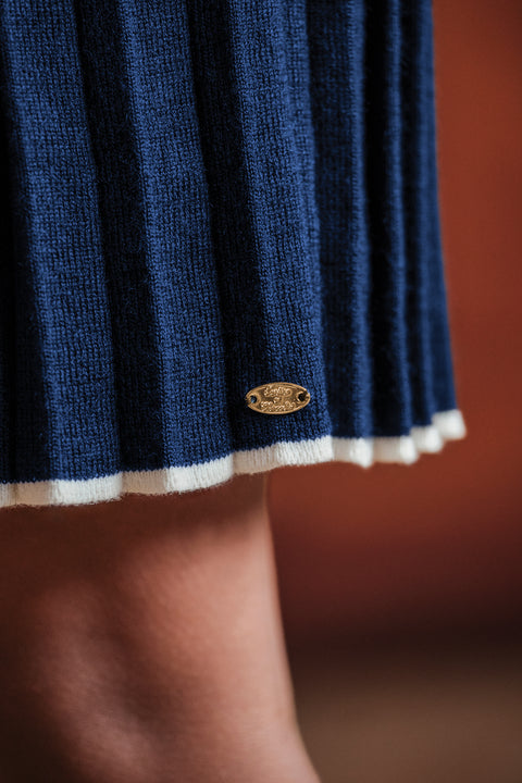 Robe - Marine plissé - Image principale