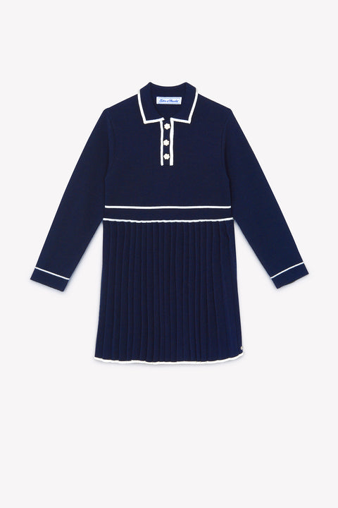 Robe - Marine plissé - Image principale