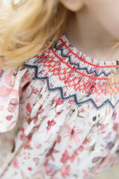 Robe - Tissu liberty smocké - Image principale