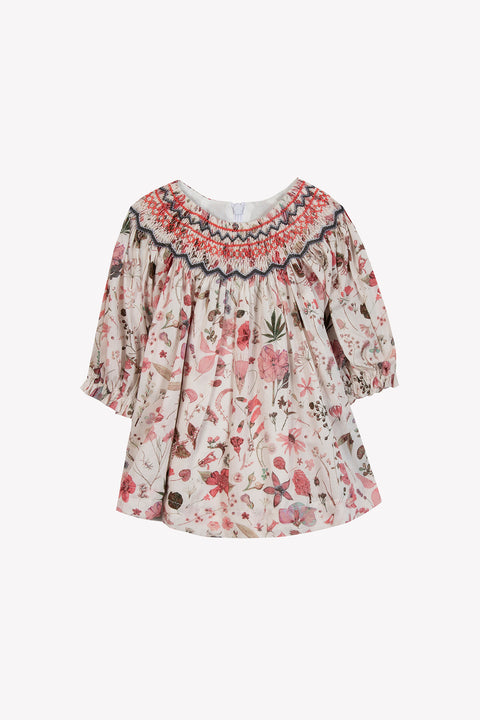 Robe - Tissu liberty smocké - Image principale