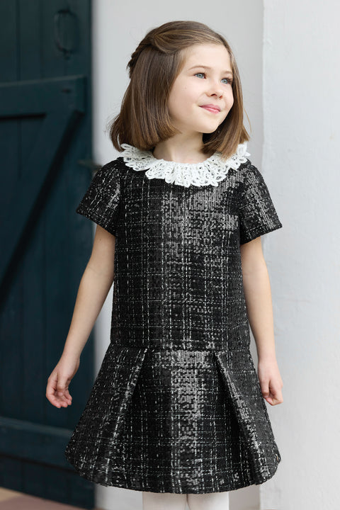 Dress - Black tweed - Image principale