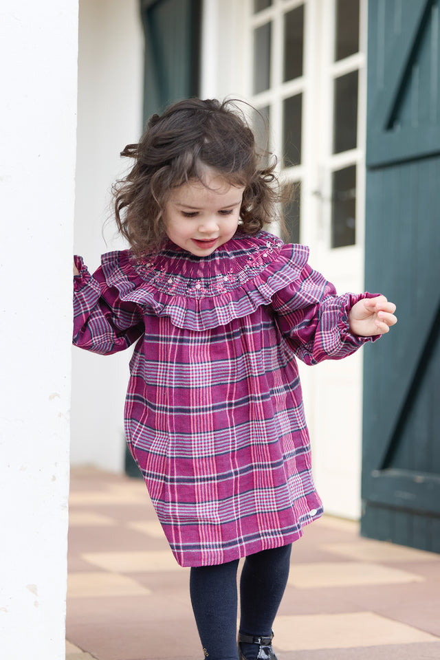 Robe - Prune à carreaux - Image principale