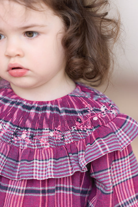 Robe - Prune à carreaux - Image principale