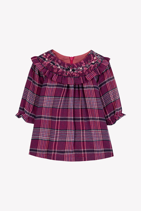 Robe - Prune à carreaux - Image principale