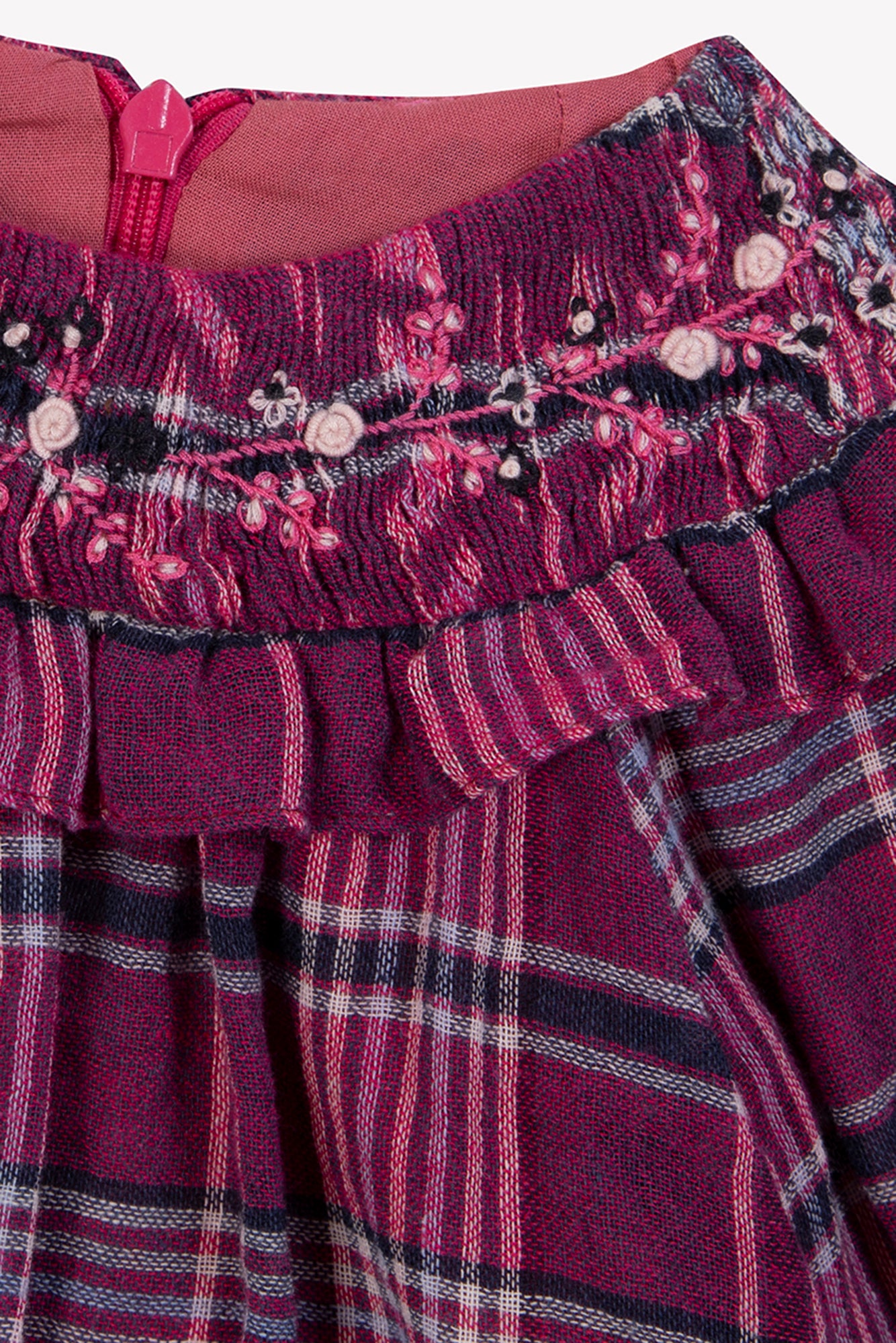 Robe - Prune à carreaux