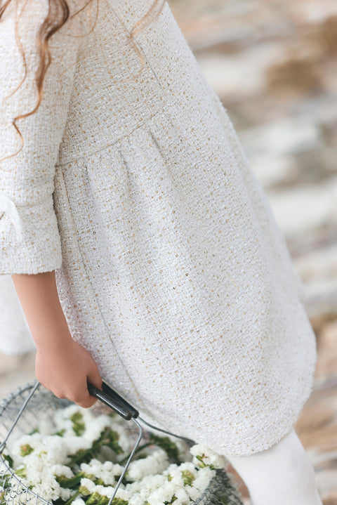 Dress - Ecru tweed - Image principale