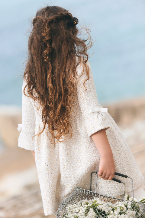 Dress - Ecru tweed - Image principale