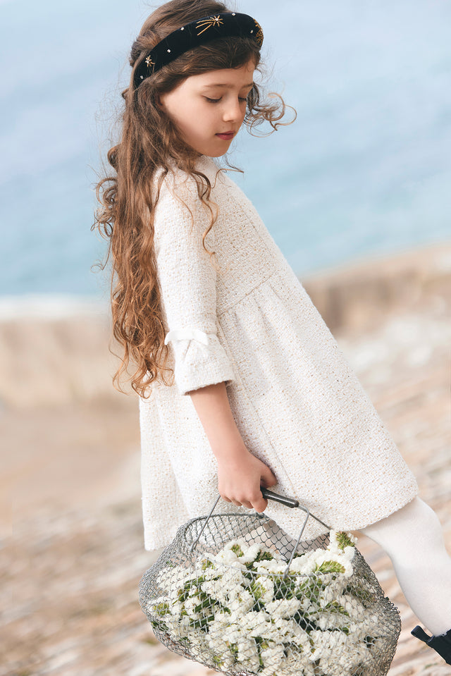 Dress - Ecru tweed - Image principale