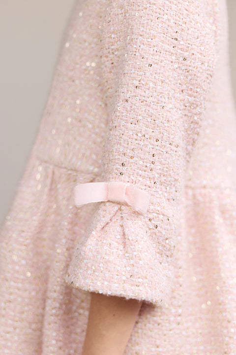 Dress - Pale pink tweed - Image principale