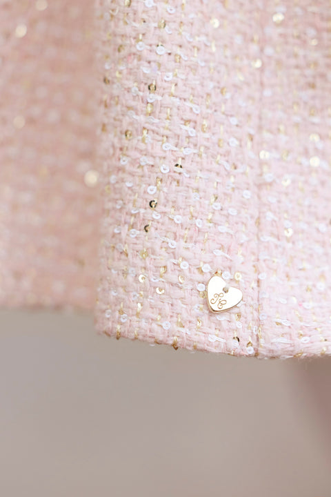 Dress - Pale pink tweed - Image principale